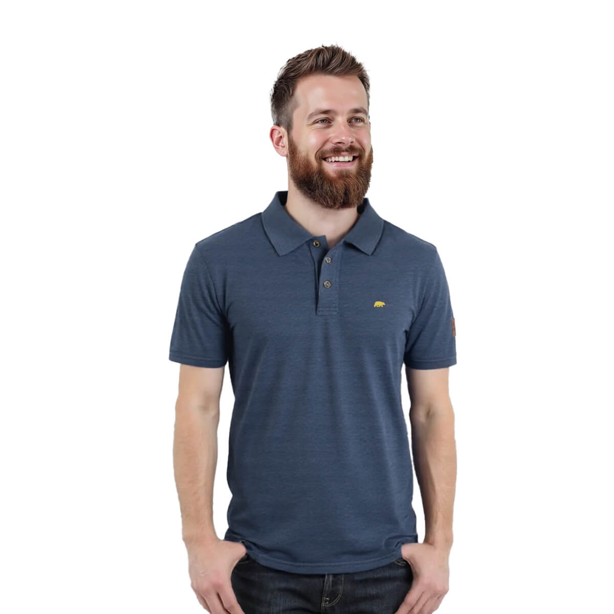 FORSBERG Poloshirt im Denim-Look  - 3