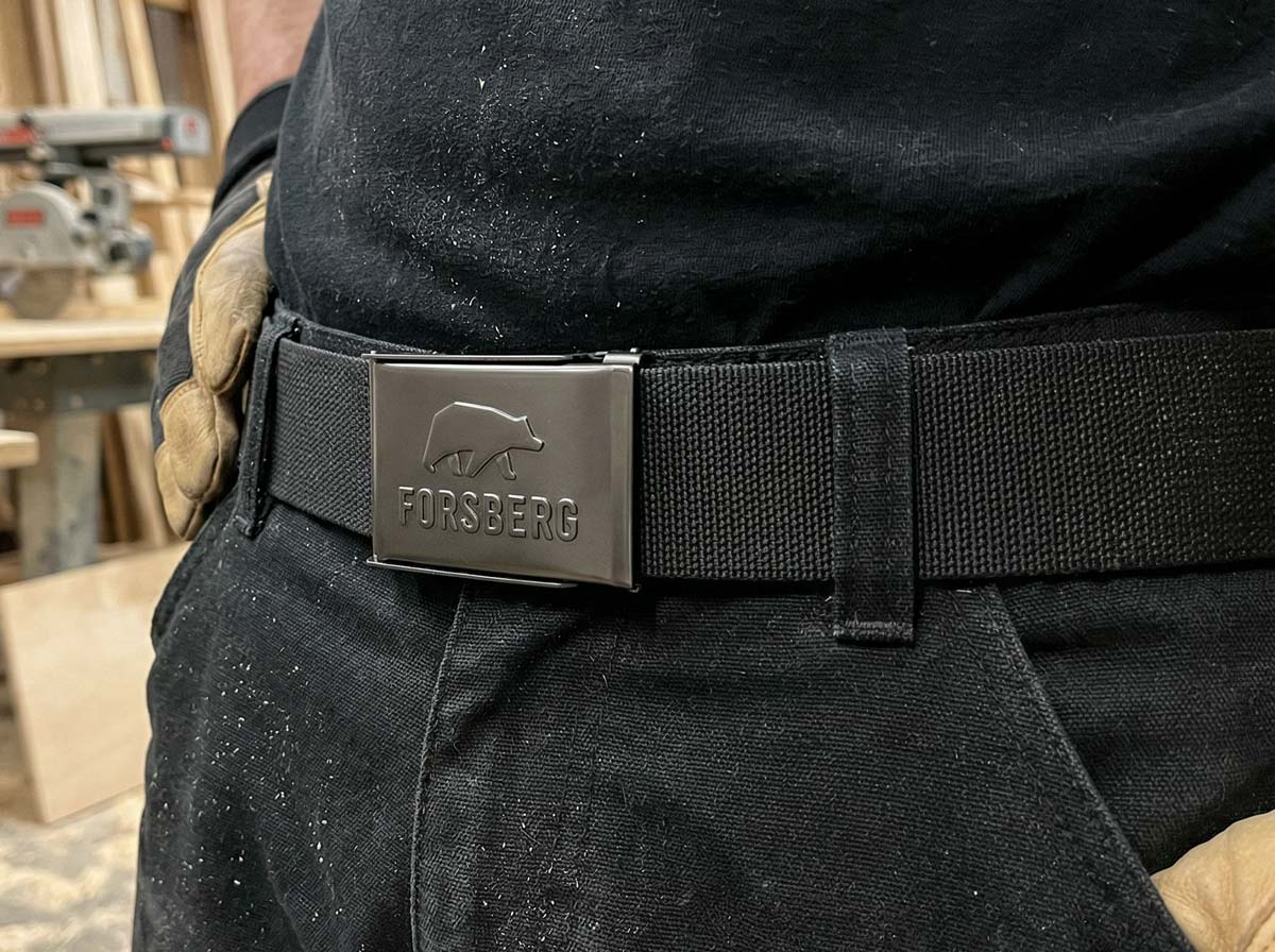 Ledergürtel, schwarzer Gürtel, Metall Schnalle, Forsberg, Taillenzubehör