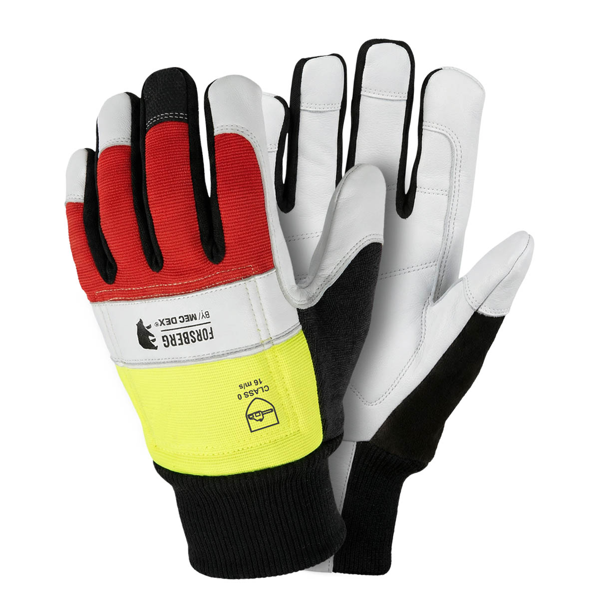 FORSBERG Tommerhogg Schnittschutz Kl.0 - Premium Ziegenleder, Hi-Viz - 1