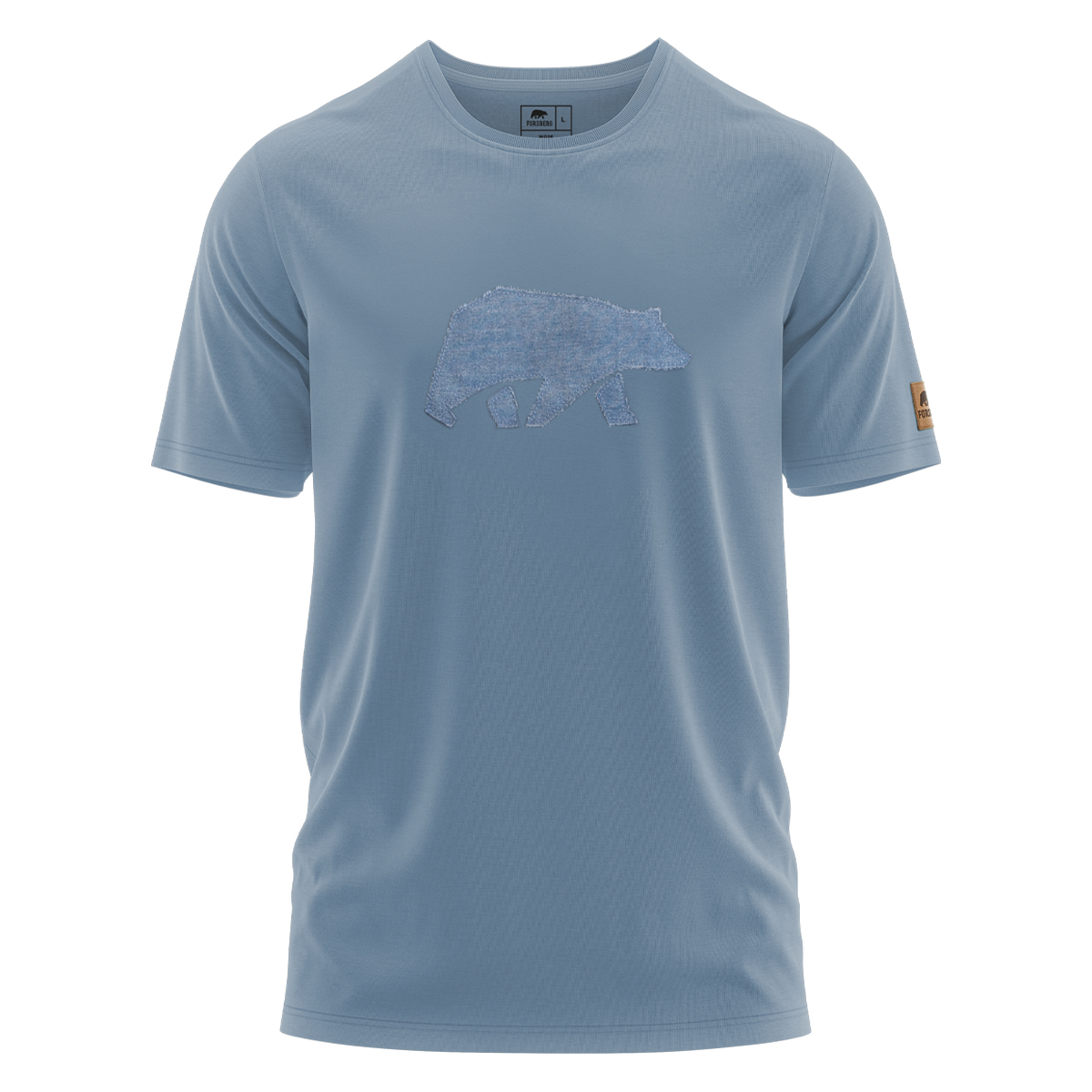 FORSBERG T-Shirt mit Denim-Brustlogo - 1