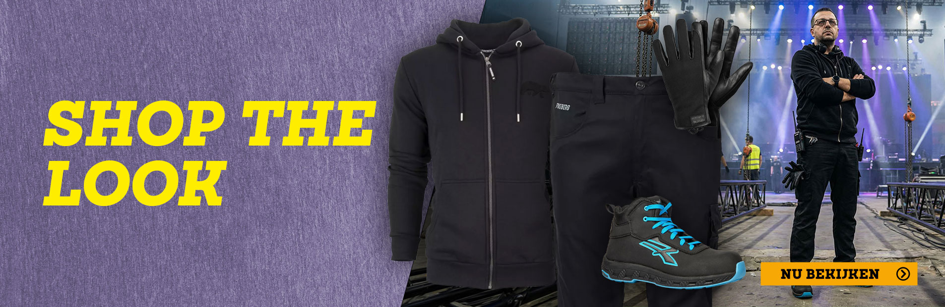 hoodie, jacke, arbeits hose, handschuhe, sicherheitsstiefel