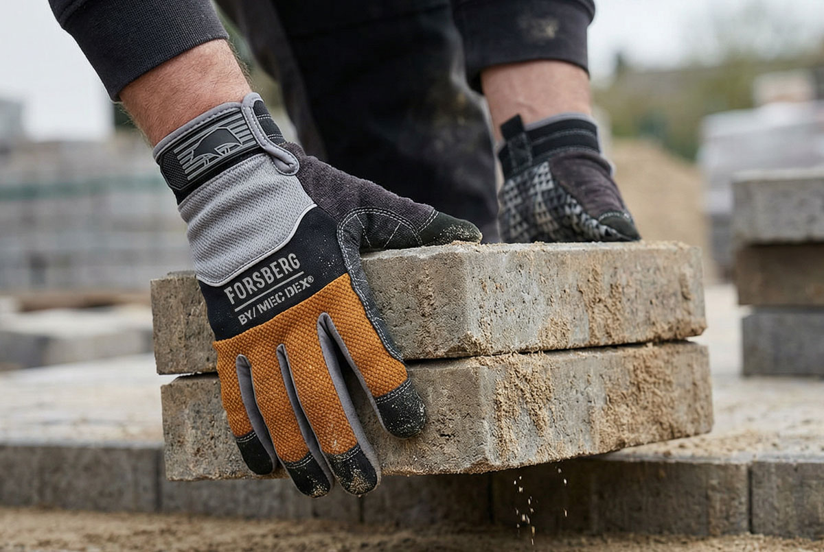 Baugewerbe, Bekleidung, Handschuh, Konkret