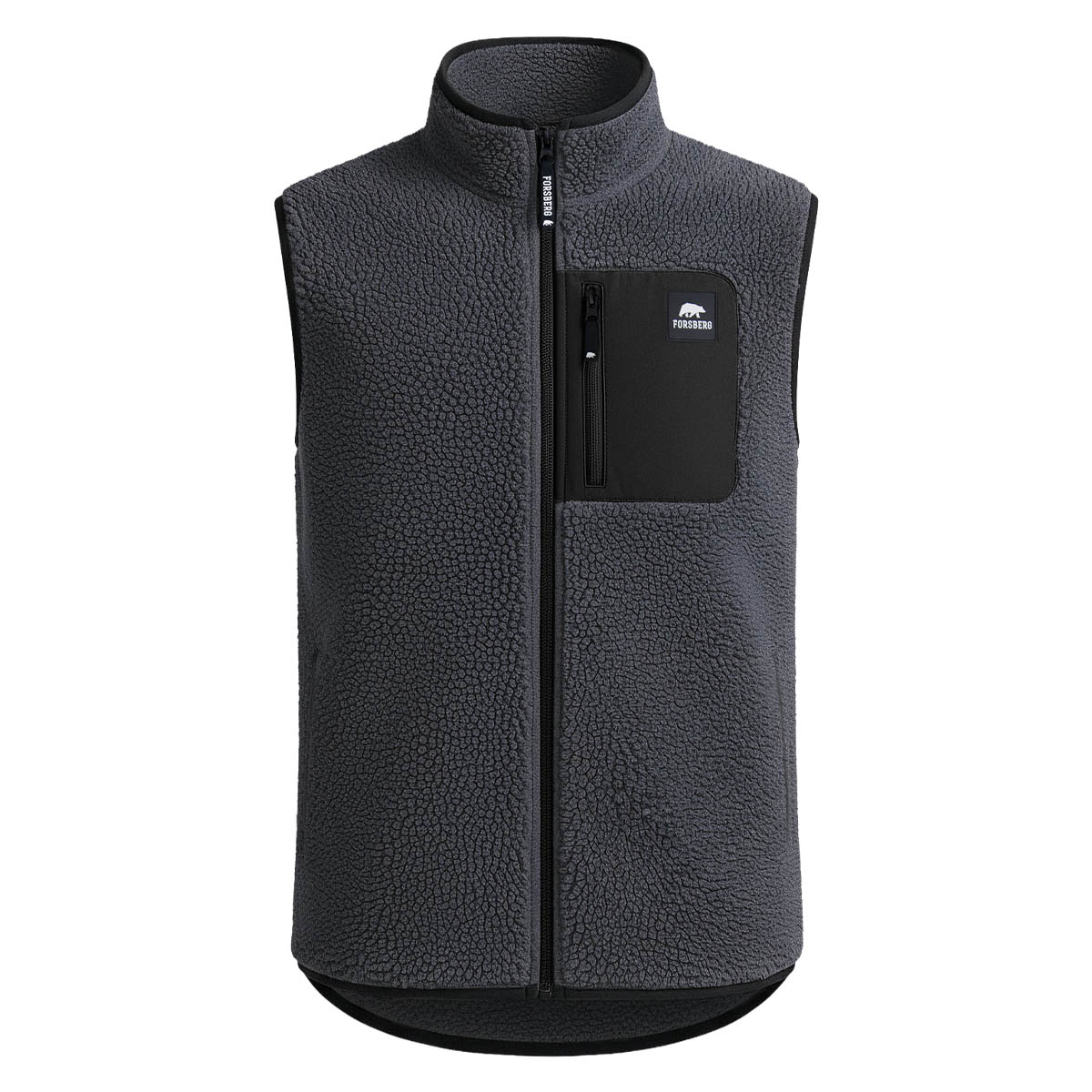 FORSBERG Webpelzweste mit Brusttasche - 1