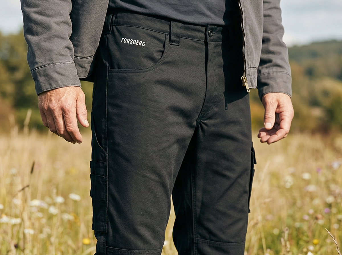 Hose, Cargo-Hose, Schwarz, Kniepolster, Taschen