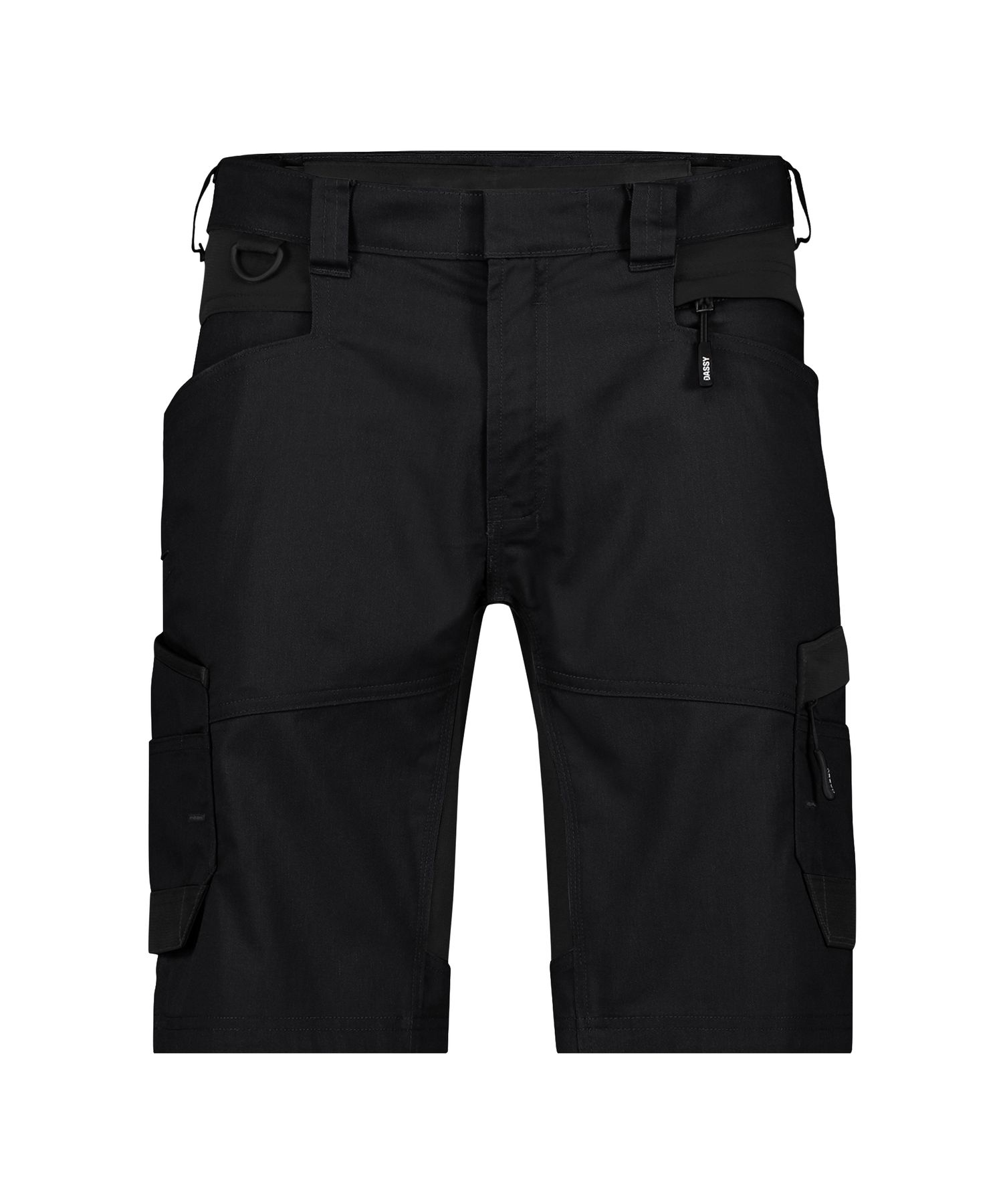 DASSY® Axis Next Stretch-Arbeitsshorts - 1, shorts, Cargo, Schwarz, knielang, Reißverschlussfach